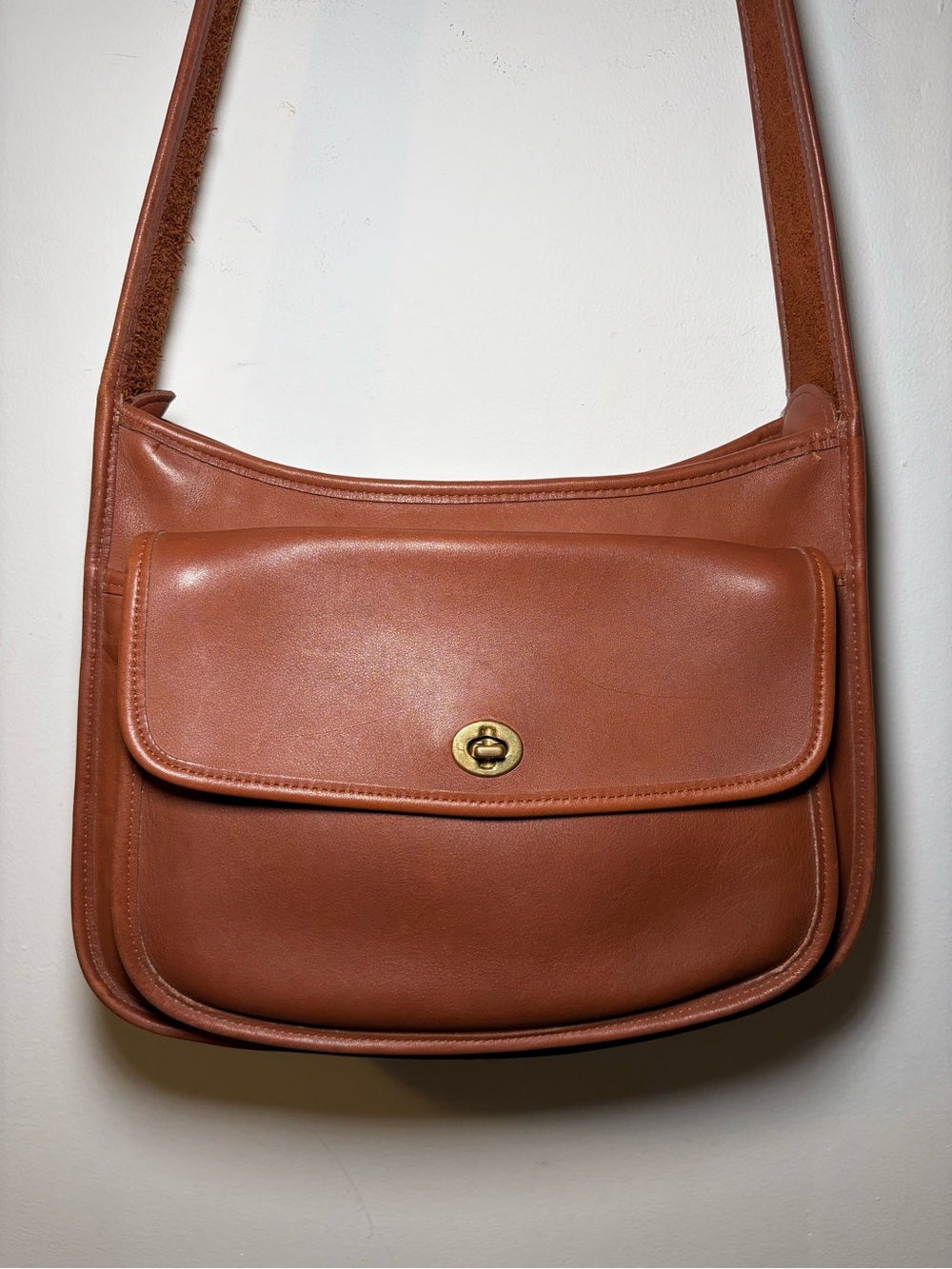 Extremely Rare Vintage Coach Taft Bag Made in USA #9980 Shoulder Bag Med Brown